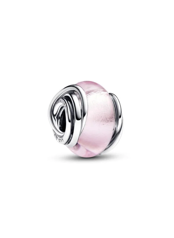 باندورا Encircled Pink Murano Glass Charm
