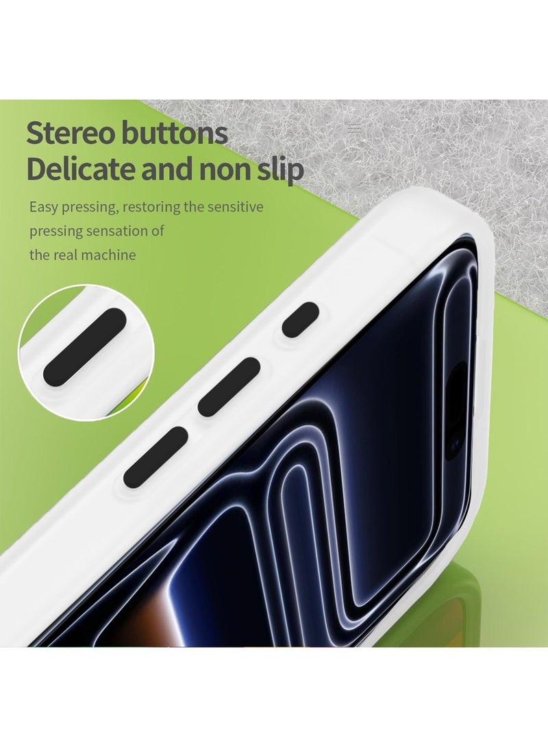 Techie حافظة آبل آيفون 17 برو ماكس ماغسيف - غطاء شفاف مضاد للصدمات، خلفية صلبة من الأكريليك المضاد للاصفرار مع TPU + PC، متوافقة مع الشحن اللاسلكي - أبيض - Image 5