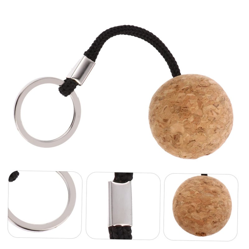 SUPVOX 2 Black Cork Float Key Buoy Boating Accessories 13x4cm - Image 5