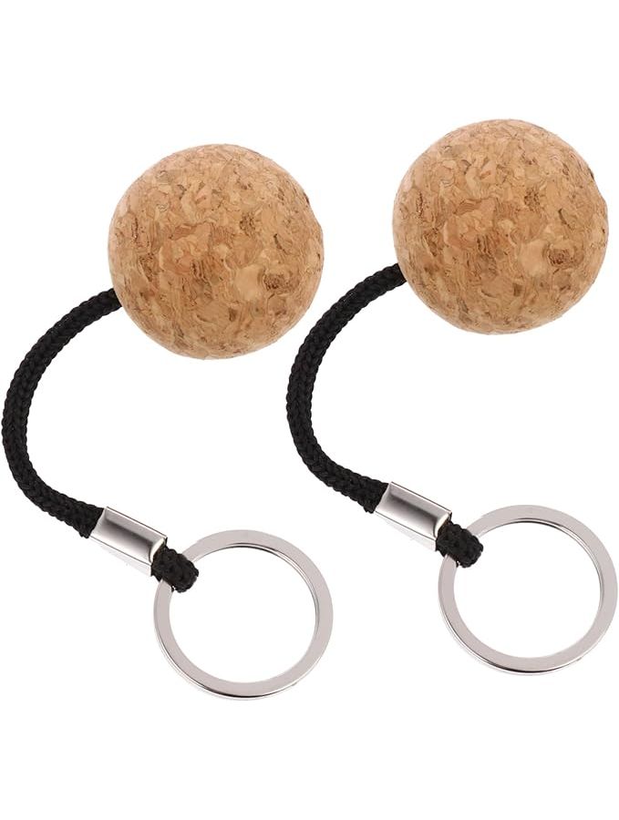 SUPVOX 2 Black Cork Float Key Buoy Boating Accessories 13x4cm - Image 1