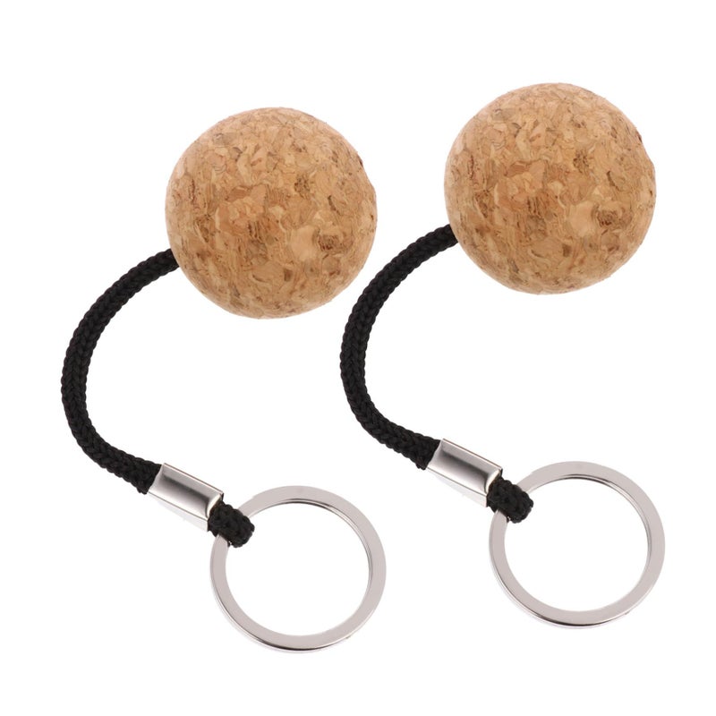 SUPVOX 2 Black Cork Float Key Buoy Boating Accessories 13x4cm - Image 2