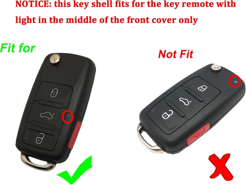 Arruweer Replacement Key Fob Shell for VW Vehicles - Image 2