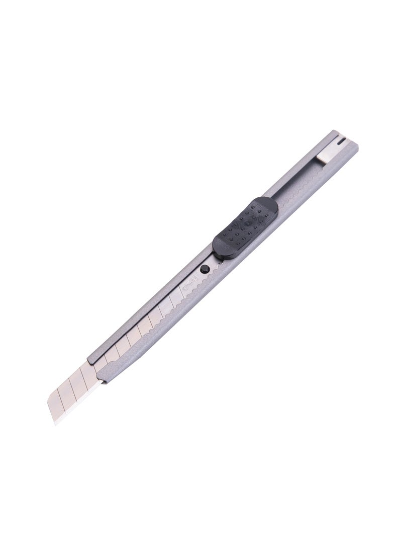 Deli Cutter Tool - 13 Snap-Off SK5 Steel Edges, Pen Clip Design, Black, E2053 - Image 3