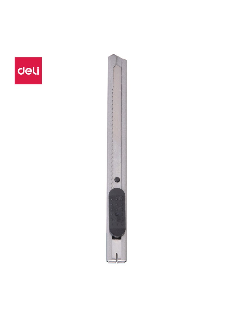 Deli Cutter Tool - 13 Snap-Off SK5 Steel Edges, Pen Clip Design, Black, E2053 - Image 1