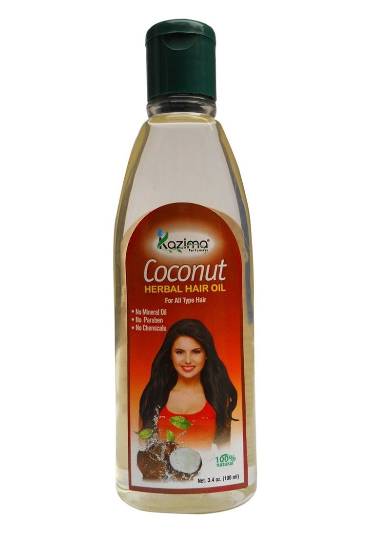 KAZIMA Coconut Herbal Hair Oil Ideal For Reduces Hair Fall, Hair Fall control, Hair Growth & Dandruff (100ML) (Pack of 3) - Image 2