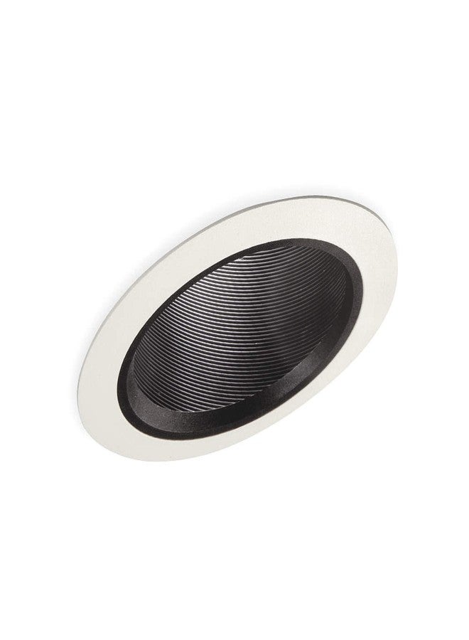 HALO 6 in. Black Recessed Lighting Sloped Ceiling White Trim with Baffle - Image 1