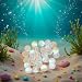 Sluswallow 100Pcs 8mm Matte Crystal Glass Beads Mermaid Aurora Beads Moonstone Beads Bead Assortments for Jewelry Making Arts Crafts - Image 3