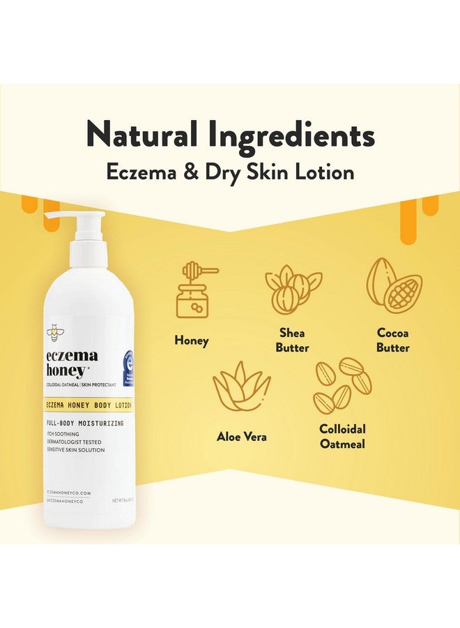 Czema Honey Oatmeal Body Lotion Hand & Body Cream For Eczema Relief Natural Dry Skin Repair (16 Oz)