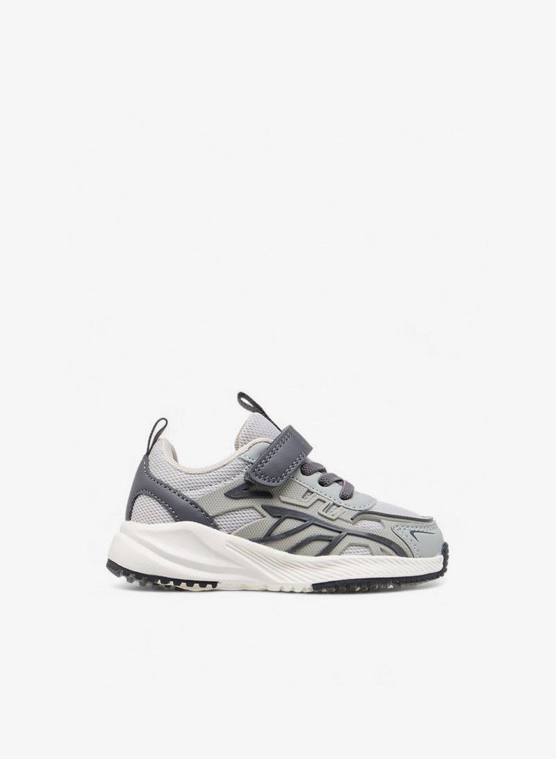 JUNIORS Boys Panelled Sneakers with Hook and Loop Closure - Image 3