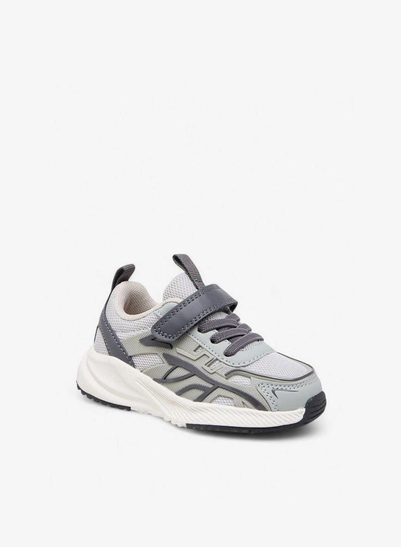 JUNIORS Boys Panelled Sneakers with Hook and Loop Closure - Image 2