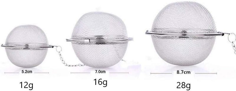 Mayata 3pcs Stainless steel fine mesh seasoning ball kitchen soup spice stew filter kitchen tool metal tea bag tea ball (3pcs Round Shape),Silver,5cm/6cm/7cm - Image 5