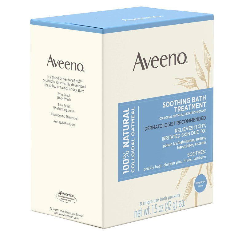 Aveeno Soothing Bath Treatment (8 Single Use Bath Packets) - Image 3