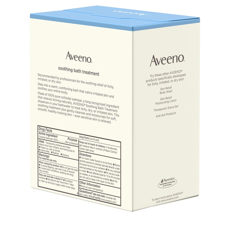 Aveeno Soothing Bath Treatment (8 Single Use Bath Packets) - Image 5