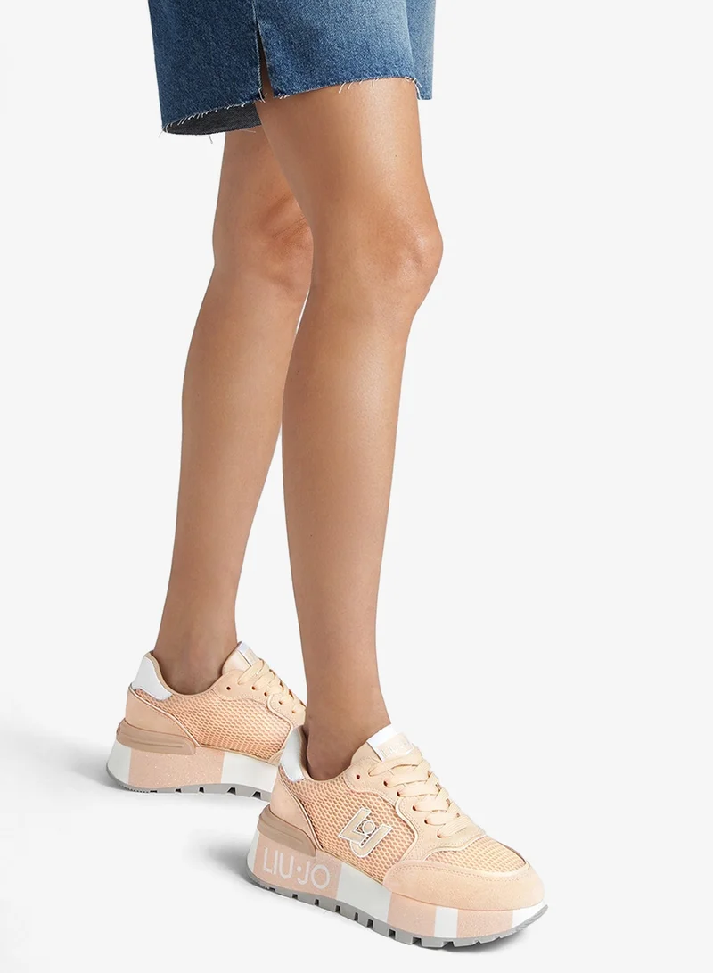 Liu Jo Suede and mesh platform sneakers