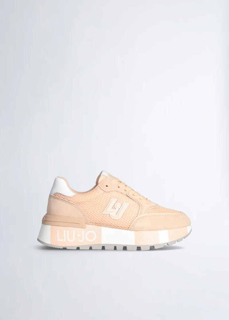 Liu Jo Suede and mesh platform sneakers