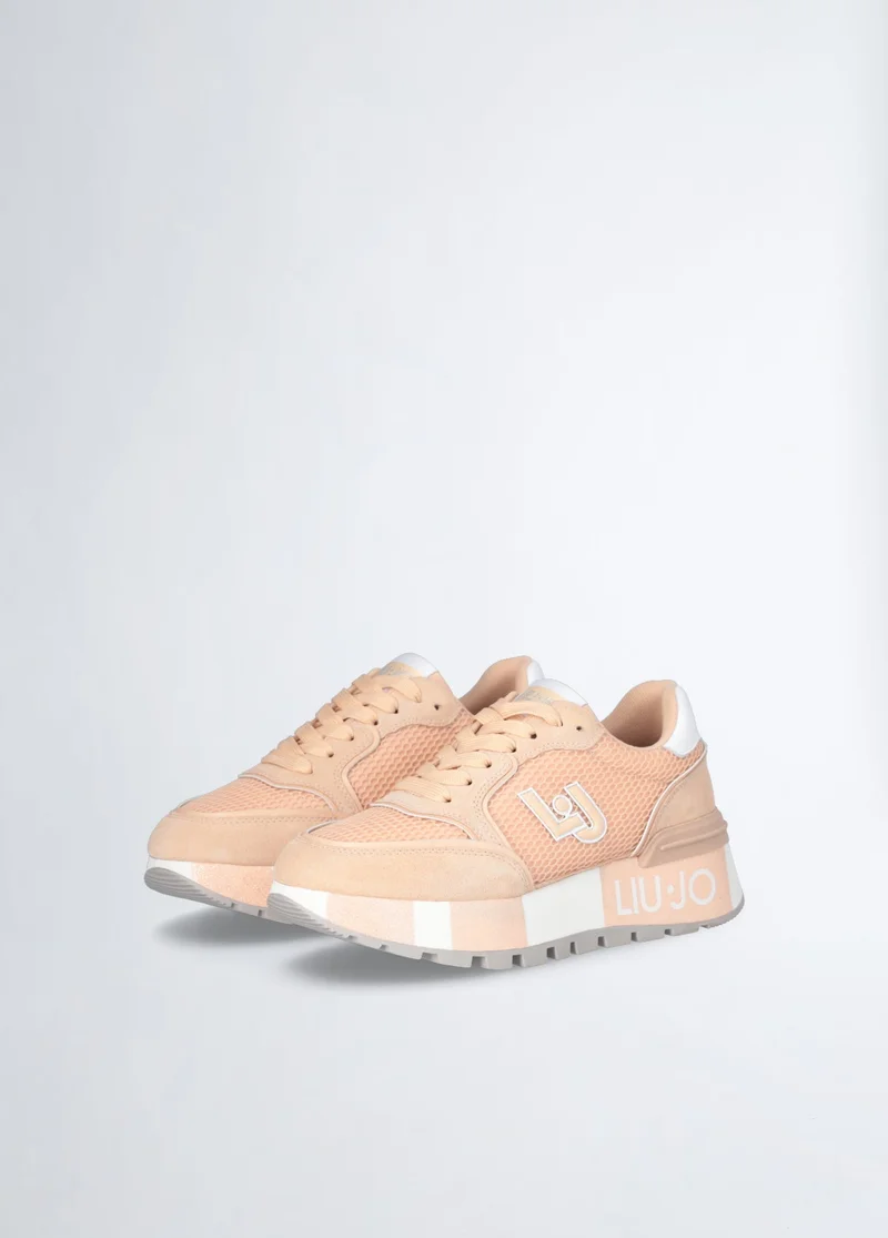 Liu Jo Suede and mesh platform sneakers