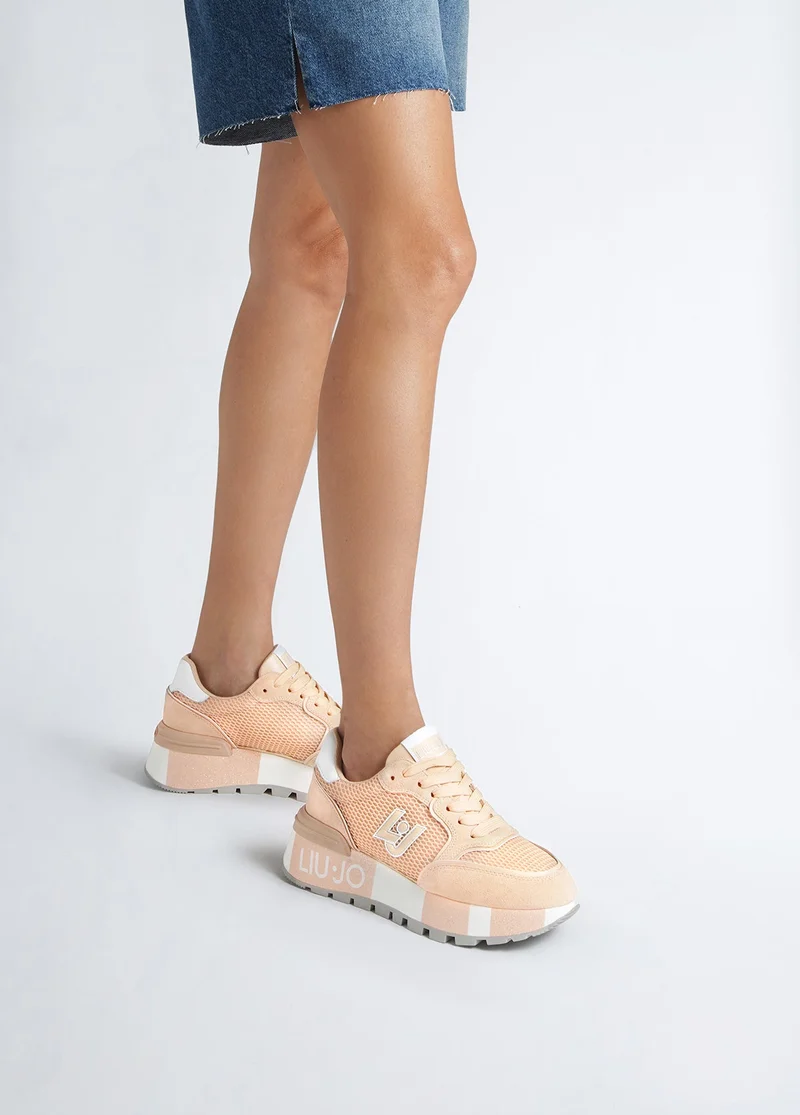 Liu Jo Suede and mesh platform sneakers