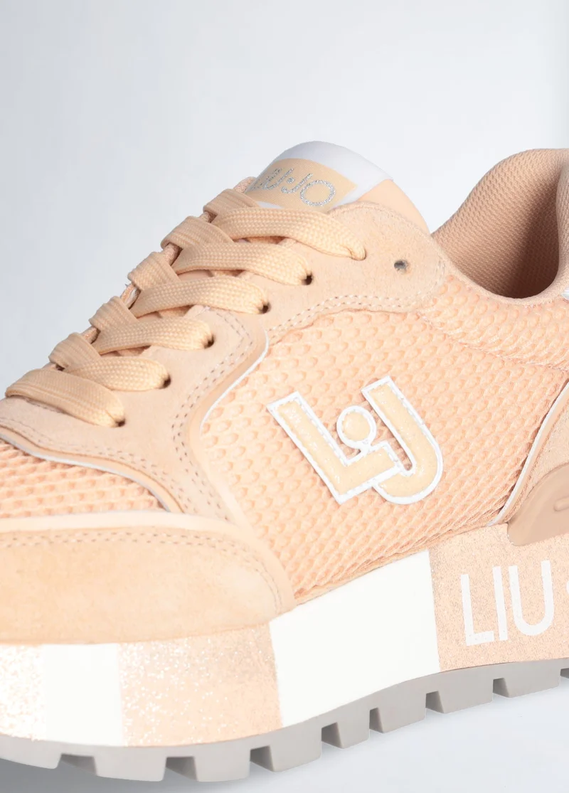 Liu Jo Suede and mesh platform sneakers