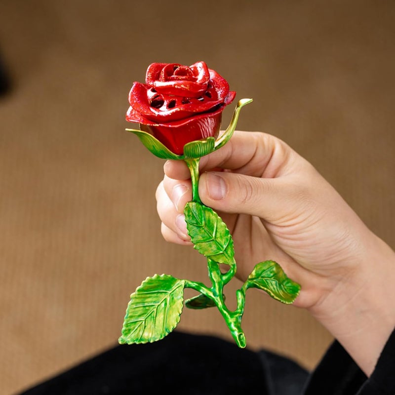 Realistic Floral Scented Holders in Alloy for Anniversary and Valentine ' S Ambiance Rose Scented Owner - Image 3
