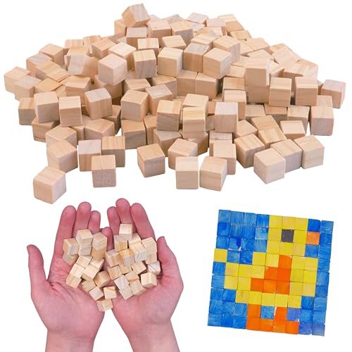 STEM Inventions Wood Blocks, 200-Pack – 200-Pack of Unfinished Wooden Blocks for STEM Projects, Crafts, and DIY Builds - Image 1