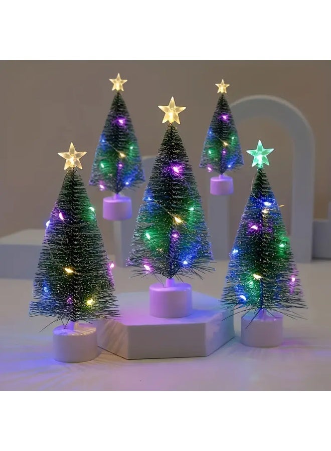 شجرة عيد الميلاد الصناعية مع أضواء LED متعددة الألوان وحامل، سهلة التركيب للمنزل والمكتب - Image 3