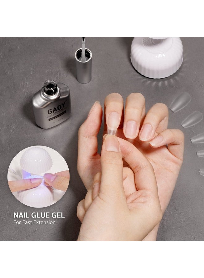GAOY 2Pcs 16ml Gel Nail Glue, Glue Gel for Acrylic Nails Tips, 2 in 1 Nail Glue and Base Gel, Nail Lamp Needed - Image 3