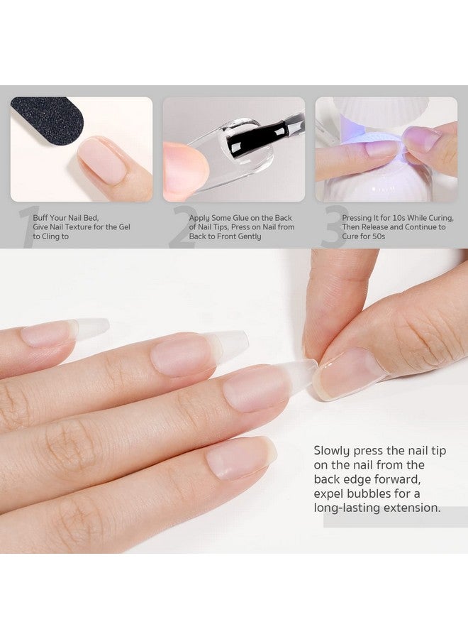 GAOY 2Pcs 16ml Gel Nail Glue, Glue Gel for Acrylic Nails Tips, 2 in 1 Nail Glue and Base Gel, Nail Lamp Needed - Image 2