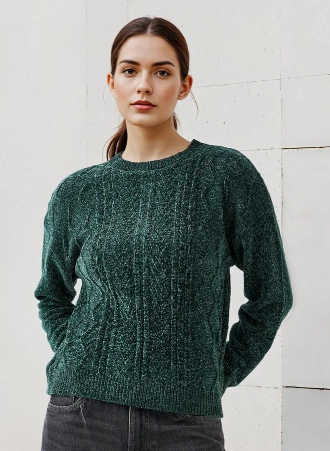 2Xtremz 2Xtremz Textured Chenille Sweater with Long Sleeves