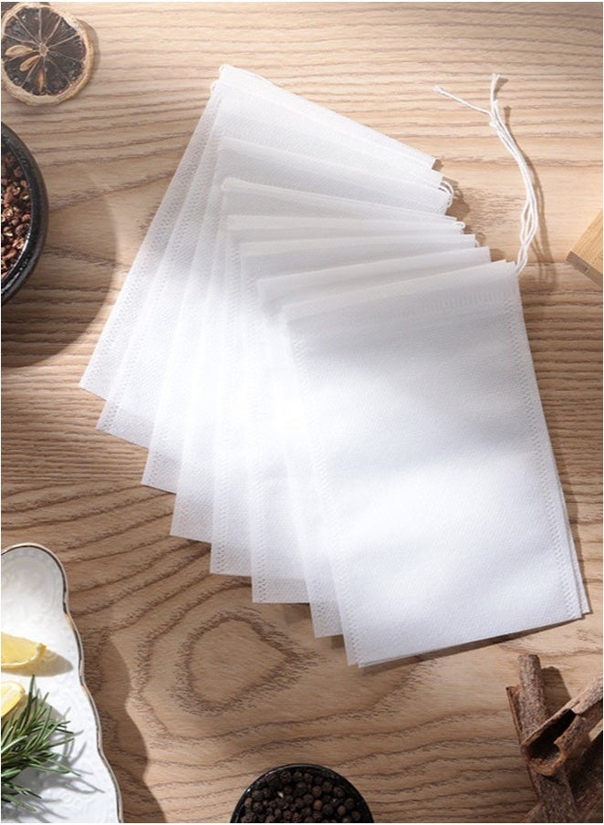 LIVQORA 100-Piece Tea Filter Bags 12×8cm – Food Grade Nylon Drawstring Infuser Bags for Loose Tea, Herbs, Spices, Coffee, Soup - Image 5