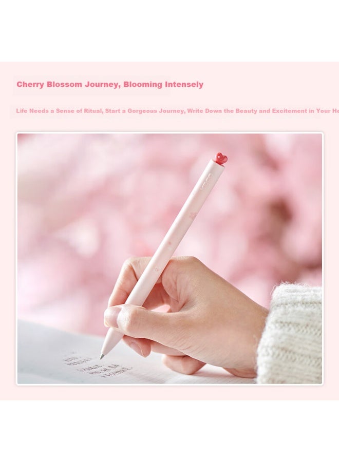 Kaco Sakura Cherry Blossom Stationery Neutral Pen High Value Quick-Drying 0.5Mm Black Bullet Tip Student Signature Pen Exam Practice Brush Pen - Image 4