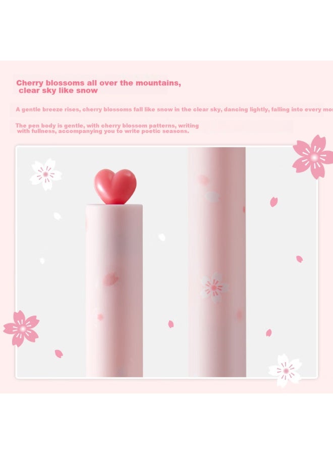 Kaco Sakura Cherry Blossom Stationery Neutral Pen High Value Quick-Drying 0.5Mm Black Bullet Tip Student Signature Pen Exam Practice Brush Pen - Image 2