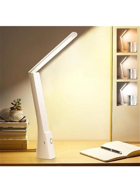 LED Desk Lamp Cordless Lamp with 3 Lighting Modes Foldable Portable Cordless Reading Lamp for Home Office Dormitory Night Light Rechargeable Small Desk Lamp