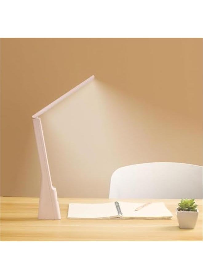 LED Desk Lamp Cordless Lamp with 3 Lighting Modes Foldable Portable Cordless Reading Lamp for Home Office Dormitory Night Light Rechargeable Small Desk Lamp