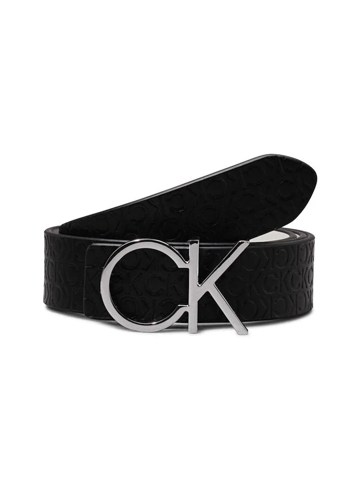 CALVIN KLEIN Logo Detailed Allocated Hole Buckle Belt
