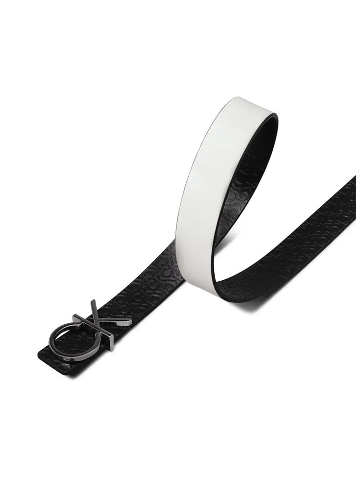 CALVIN KLEIN Logo Detailed Allocated Hole Buckle Belt