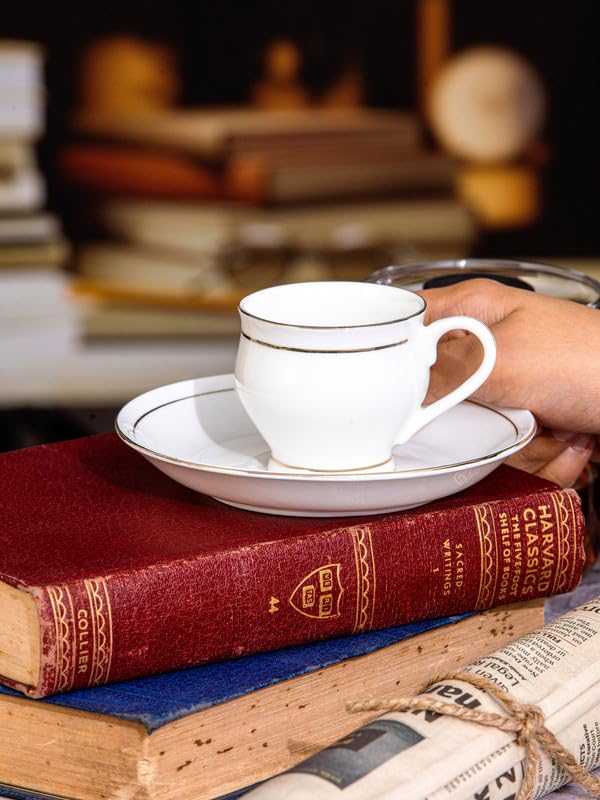 Sonaki Sonaki Bone China TeaCoffee Cup Saucer Set of 12pcs SCORPIOGLINEH001  - Image 2