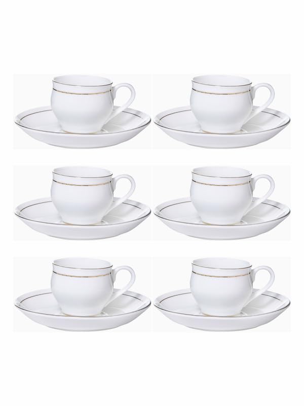 Sonaki Sonaki Bone China TeaCoffee Cup Saucer Set of 12pcs SCORPIOGLINEH001  - Image 3