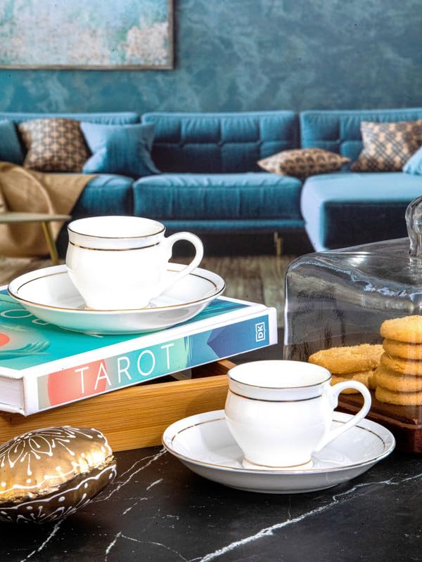 Sonaki Sonaki Bone China TeaCoffee Cup Saucer Set of 12pcs SCORPIOGLINEH001  - Image 1