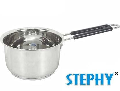 Stephy Stainless Steel Induction Sauce Pan 24 cm+ 27cm and 1.5 LTR.+ 2.5 LTR. with Black Bakelight Handle - Image 4