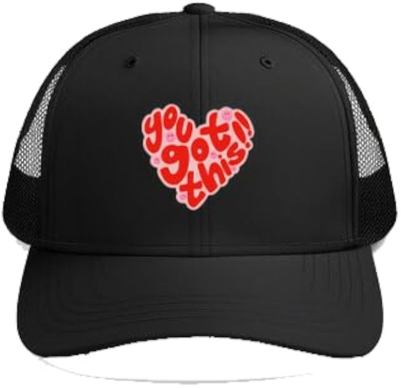 YOU GOT THIS Plain unisex baseball cap Black