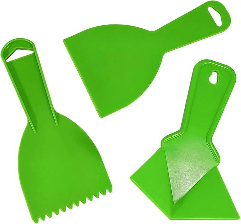 3 Piece Wall Scraper Tool Set with Corner Trowel for Spackle Application and Paint Removal - Image 4