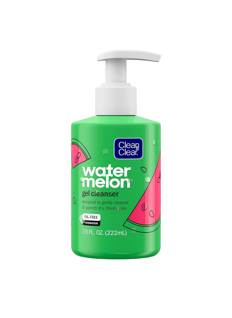 CLEAN & CLEAR Clean  Clear Hydrating Juicy Gel Facial Cleanser Gentle and OilFree Daily Face Wash to Remove Grime for Clear Refreshed and Hydrated Skin Watermelon 75oz Pack of 12 