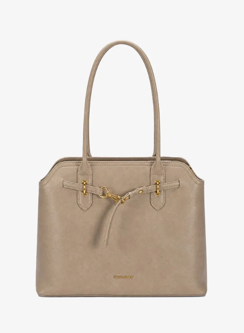 David Jones retro tote purse- The classic chic bag for formal and casual styles in model cm7665- David Jones luxury shoulder bag with compartments- Leather large size bag with extra adjustable strap