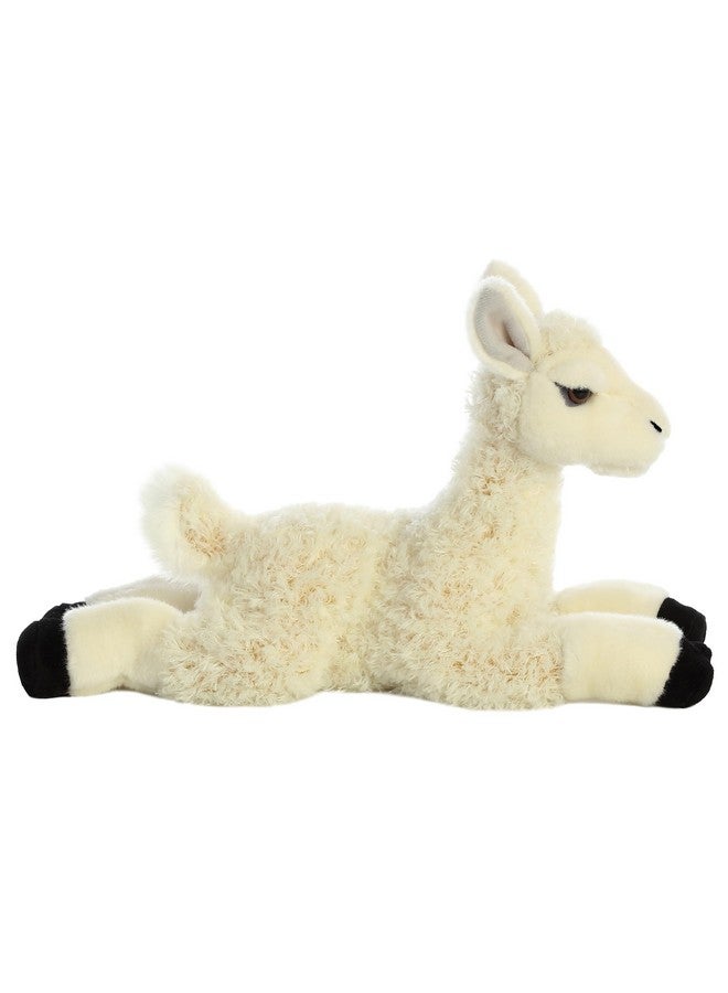 AURORA ® Adorable Flopsie™ Llama Stuffed Animal - Playful Ease - Timeless Companions - White 12 Inches  - Image 2