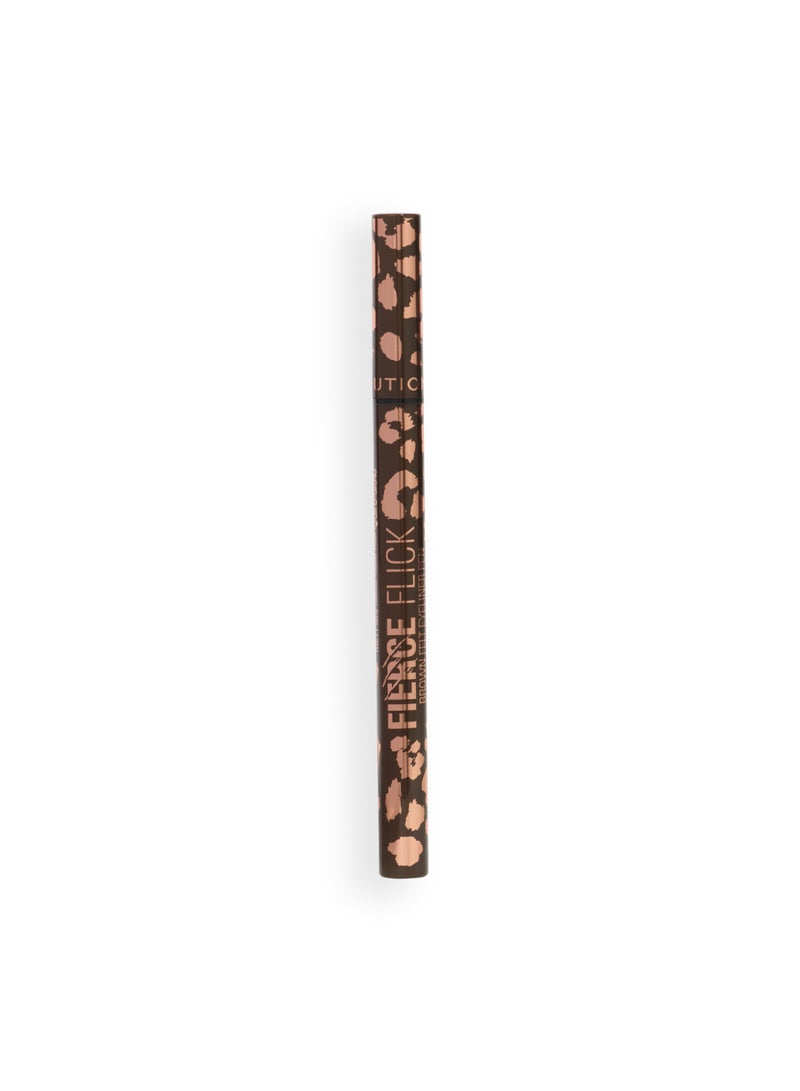 REVOLUTION Makeup Revolution Fierce Flick Felt Tip Eyeliner Pen – Mocha Brown - Image 1