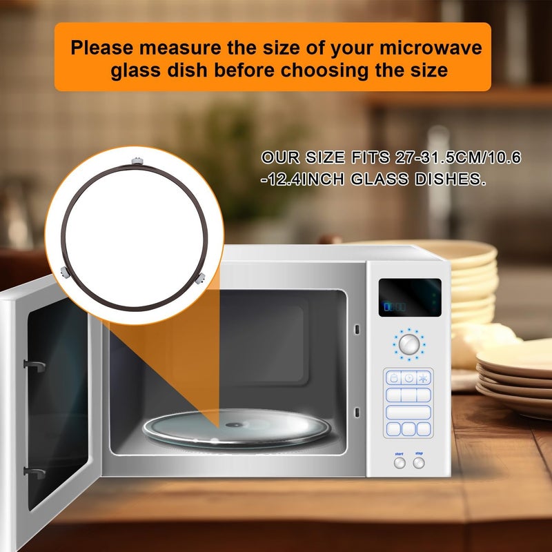 lasuroa Replacement Microwave Turntable Ring 7.5" Heavy Duty Rotating Plastic Inner Ring with 14mm Wheels Universal Glass Tray Holder Microwave Turntable Accessories Repeated use trusted quality - Image 3