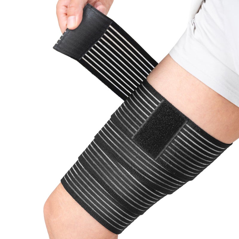 Zuscot 1 Pcs Thigh And Hamstring Compression Wrap  Adjustable Thigh Compression Brace  Versatile Compression Bandage - Image 1