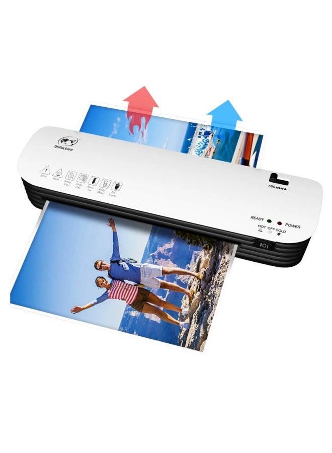 OSMILE OSMILE SL299 Desktop Laminator Set, 3" 15" 16" 17" / 8" / A4 Universal Size Hot and Cold Laminator 2 Roller System 9" Max Width for A4/A5/A6 Laminating Bags for Home Office School Supplies  - Image 2