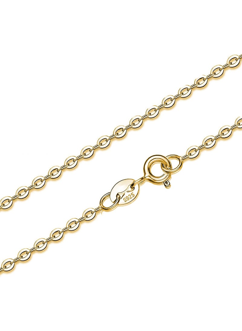 Womens necklace chain with name pendant made of 925 silver gold plated the name Ashwaq