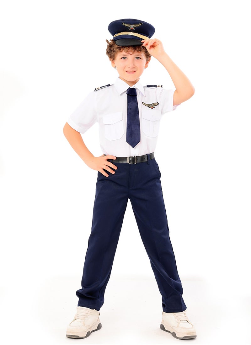 costumax Pilot uniform with white shirt for boys  - Image 1